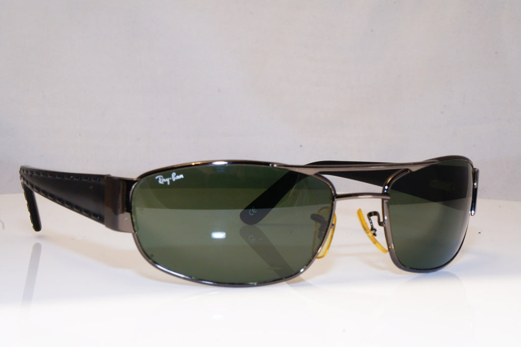 RAY-BAN Mens Vintage 1990 Designer Sunglasses Black Wrap W3127 BLK 17429