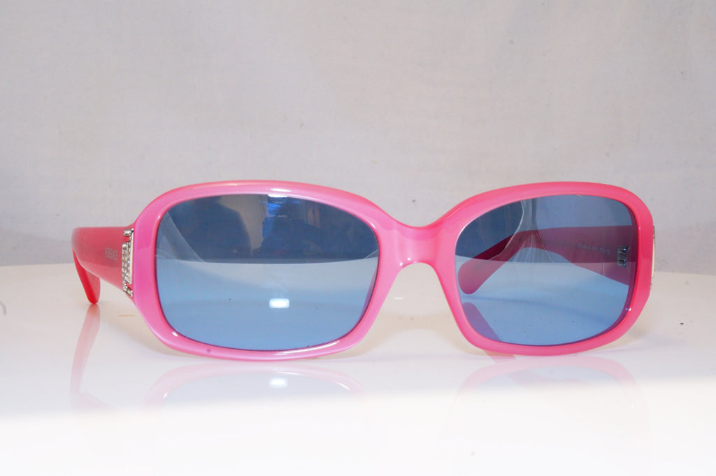 VERSACE Mens Mirror Diamante Designer Sunglasses Pink Rectangle 4051-B 381 16605