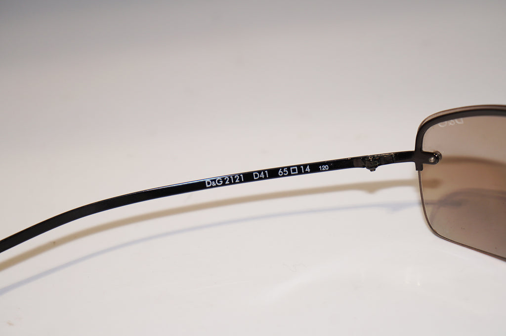DOLCE & GABBANA Mens Designer Sunglasses Silver Rectangle D&G 2121 D41 15745