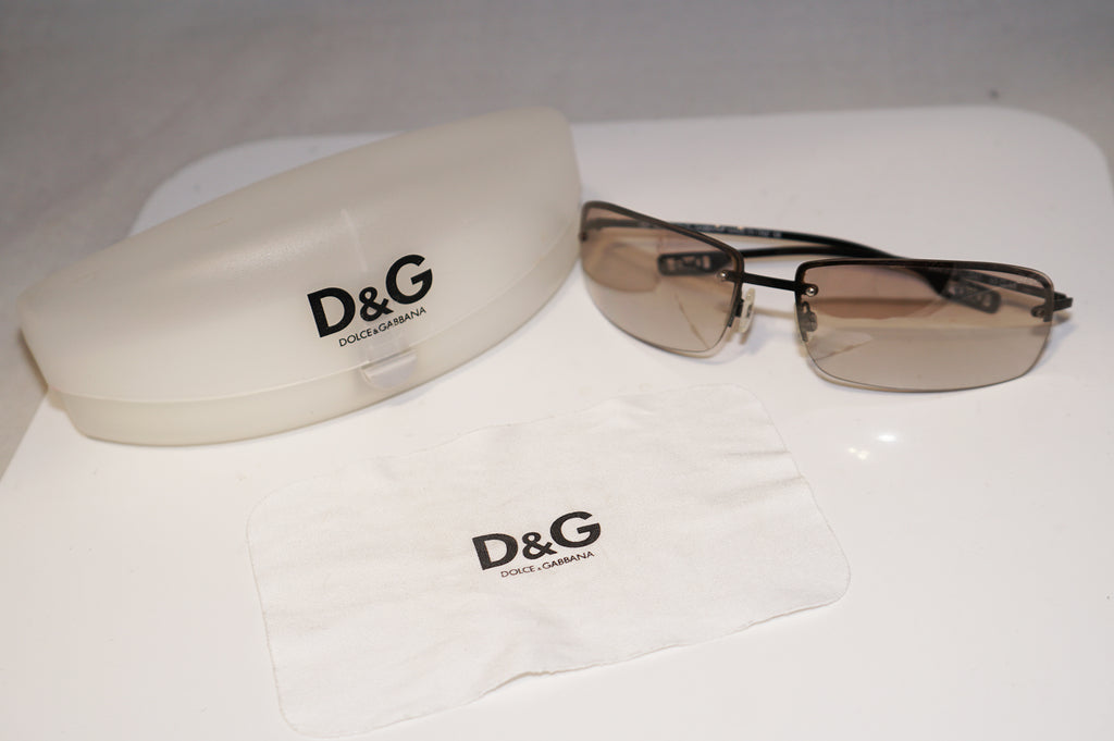 DOLCE & GABBANA Mens Designer Sunglasses Silver Rectangle D&G 2121 D41 15745