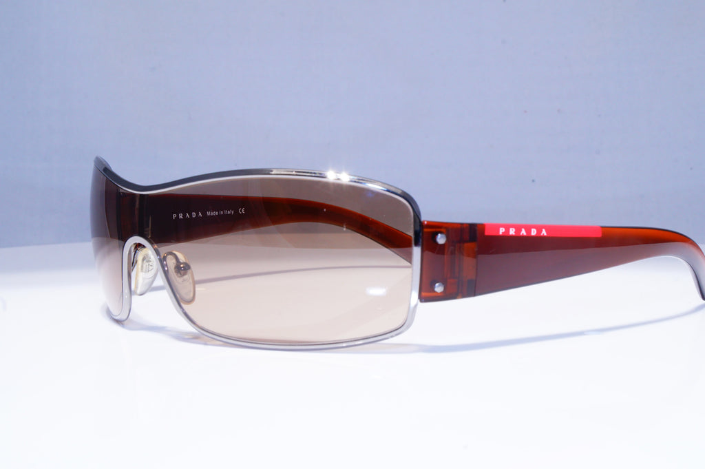 PRADA Mens Designer Sunglasses Brown Shield SPS 52E 5AV-6S1 20507