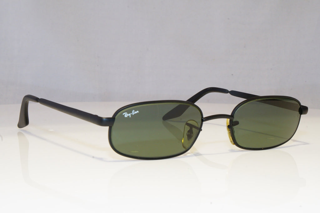 RAY-BAN Mens Vintage 1990 Designer Sunglasses Black Rectangle W2191 BLK 18963