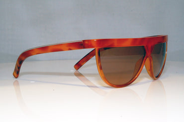 GIANNI VERSACE Mens Vintage Designer Sunglasses Brown Wrap Metrics BRN 17361