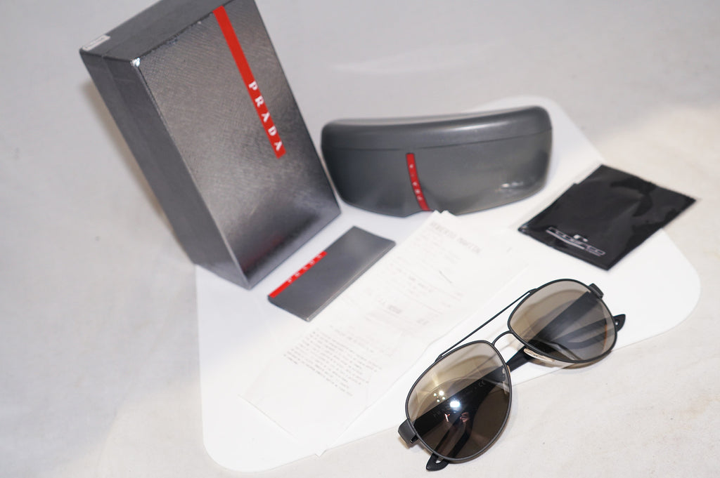 PRADA Boxed Mens Designer Mirror Sunglasses Grey Aviator SPS 55Q TIG-2B0 14602