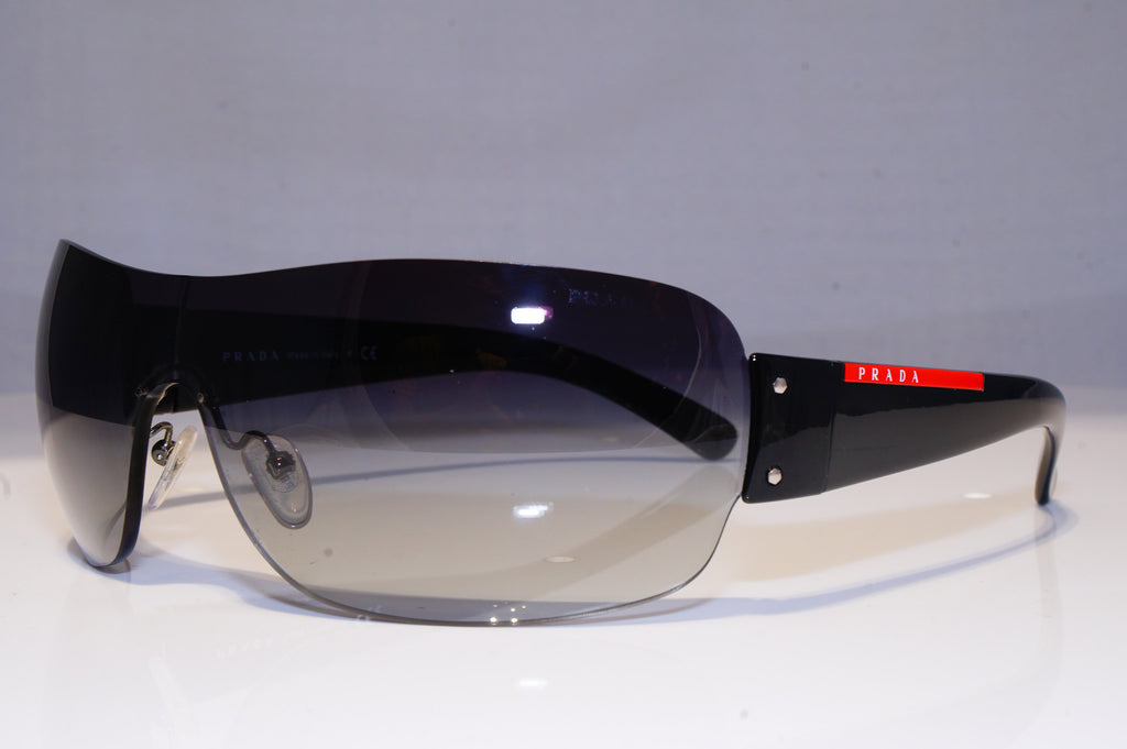 PRADA Mens Designer Sunglasses Black Shield SPS 07F 1AB-5D1 20503