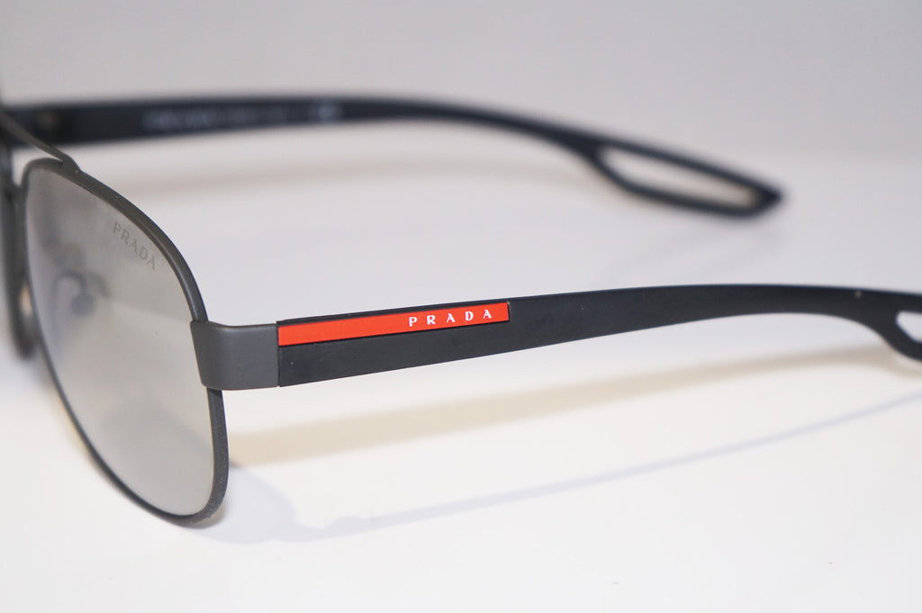 PRADA Boxed Mens Designer Mirror Sunglasses Grey Aviator SPS 55Q TIG-2B0 14602