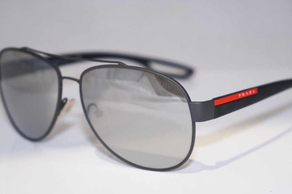PRADA Boxed Mens Designer Mirror Sunglasses Grey Aviator SPS 55Q TIG-2B0 14602