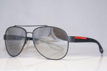 PRADA Boxed Mens Designer Mirror Sunglasses Grey Aviator SPS 55Q TIG-2B0 14602