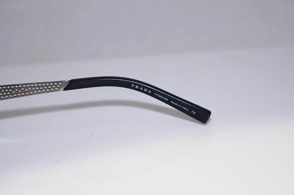 PRADA Mens Designer Titanium Sunglasses Silver Rectangle SPR 52I 5AV-3O1 14595