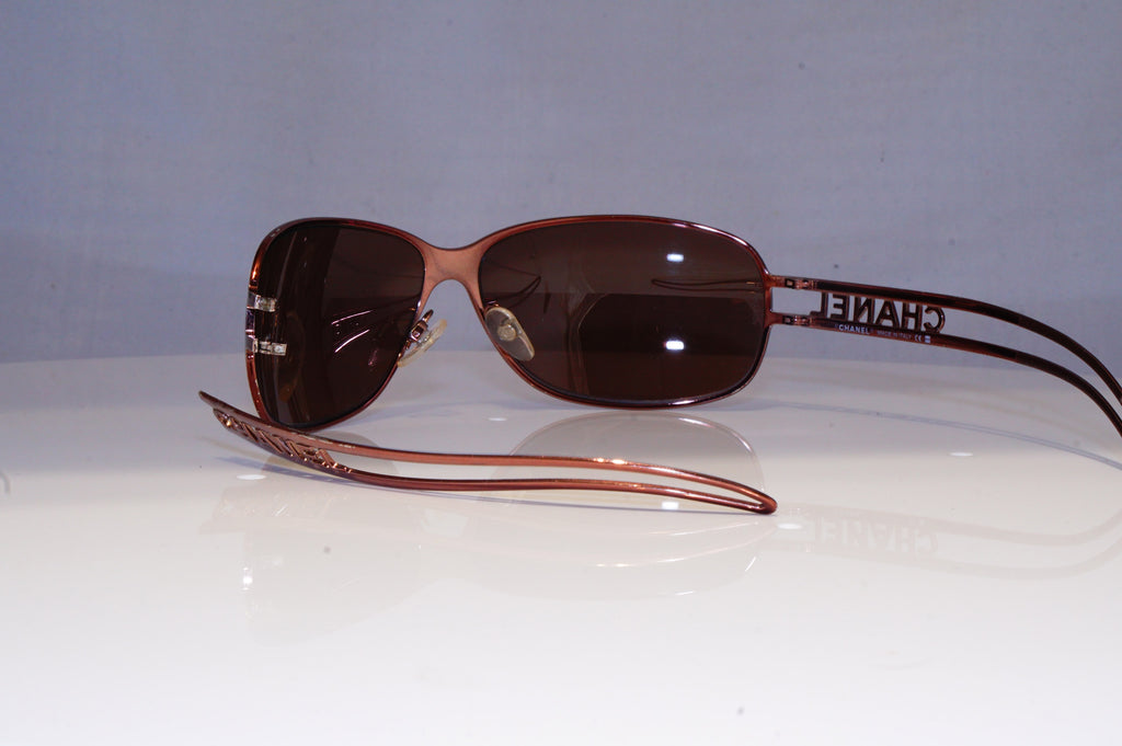 DAMAGED CHANEL Womens Boxed Designer Sunglasses Brown Rectangle 4149 33573 10309