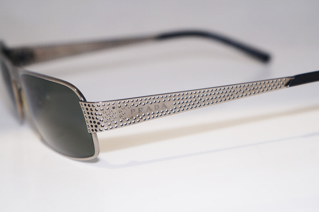 PRADA Mens Designer Titanium Sunglasses Silver Rectangle SPR 52I 5AV-3O1 14595