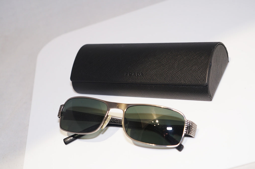 PRADA Vintage Mens Designer Sunglasses Blue Wrap SPS 06D 0AM-1V1 14588