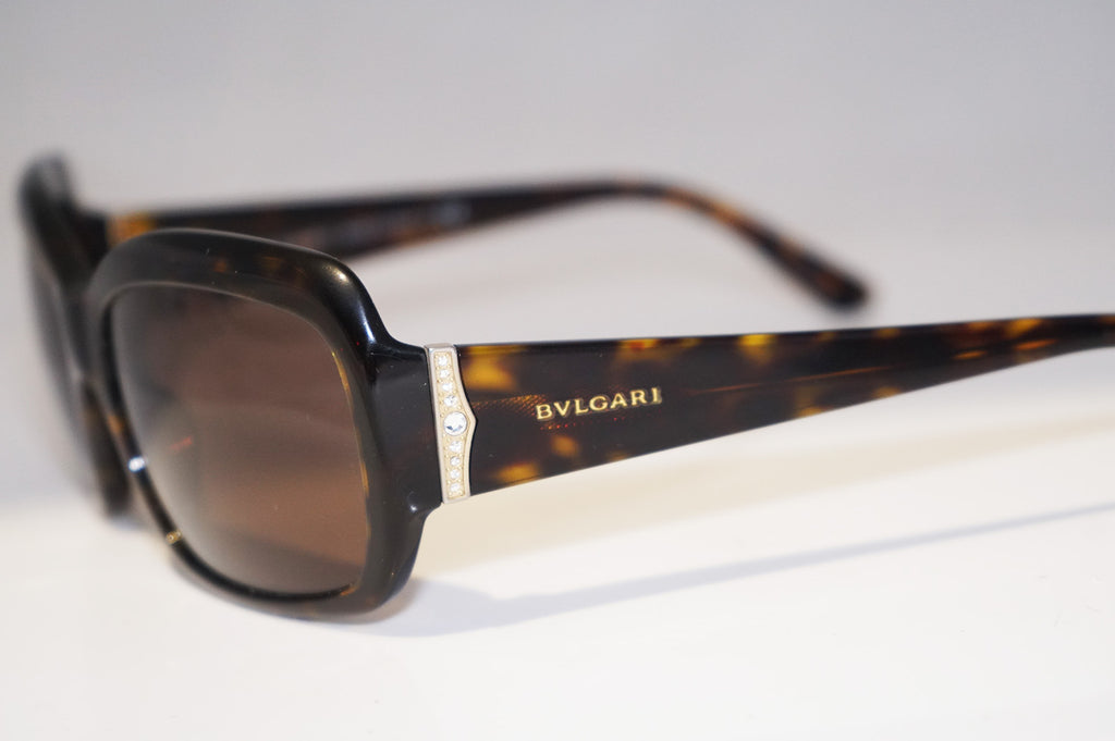 BVLGARI Womens Designer Crystal Sunglasses Brown Rectangle 8052 504 73 14553