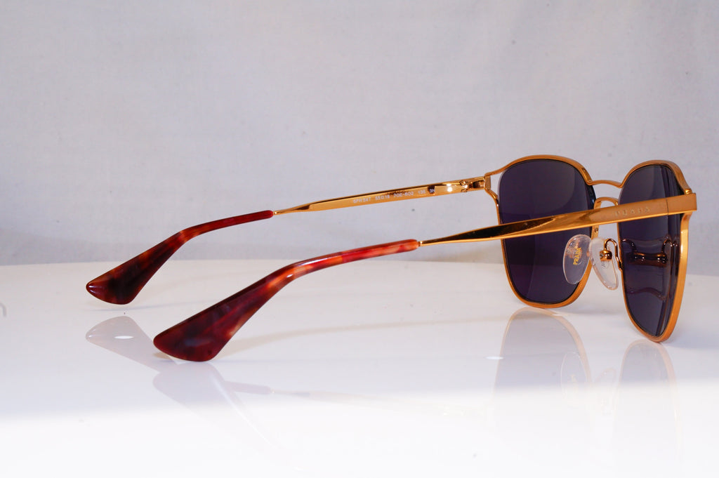 PRADA Womens Designer Sunglasses Gold Square SPR 54T 7OE-602 17990