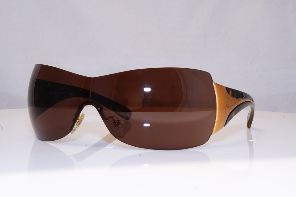 PRADA Mens Unisex Designer Sunglasses Brown Shield SPR 04I 2AU-8C1 16434