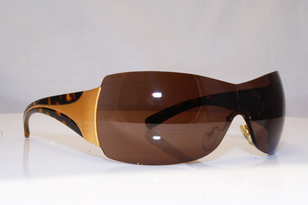 PRADA Mens Unisex Designer Sunglasses Brown Shield SPR 04I 2AU-8C1 16434