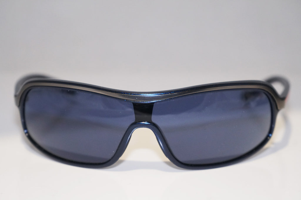 PRADA Vintage Mens Designer Sunglasses Blue Wrap SPS 06D 0AM-1V1 14588