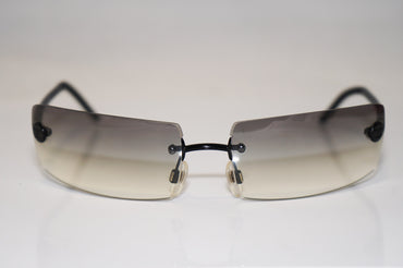 CHANEL Vintage Womens Designer Sunglasses Black Frameless 4047 C170 8G 13455