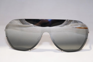 DOLCE & GABBANA Mens Designer Mirror Sunglasses Silver Shield DG 2162 0588 14464