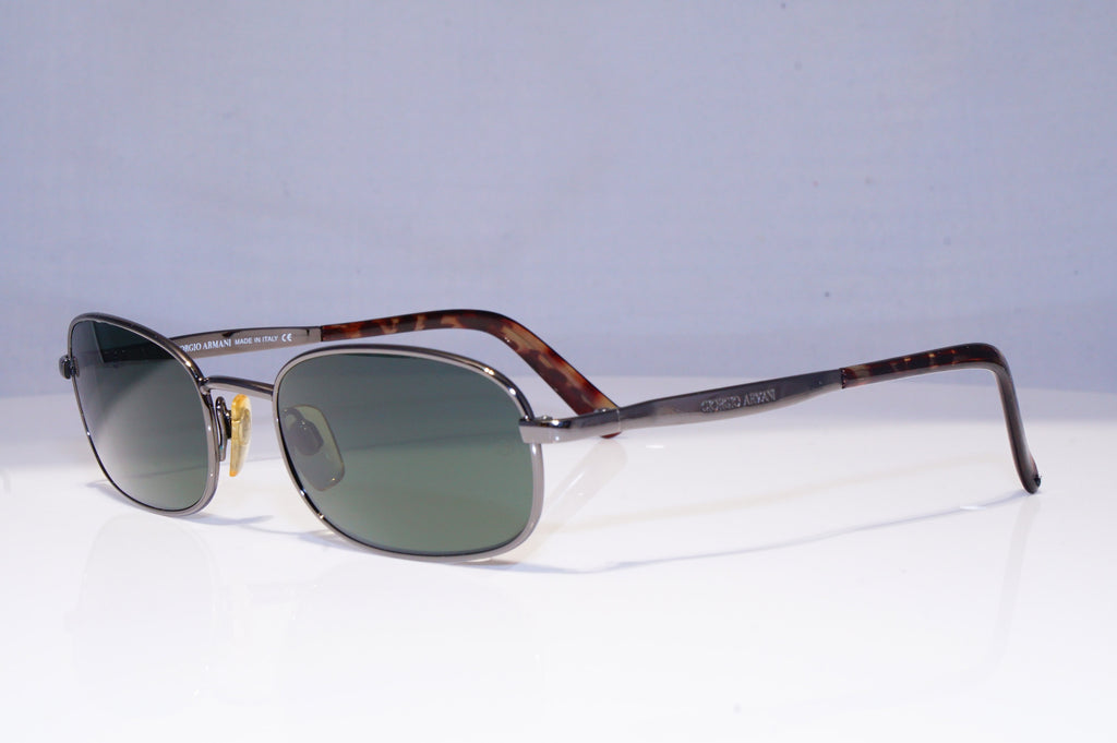 GIORGIO ARMANI Mens Vintage Designer Sunglasses Silver Rectangle 671 976 20138