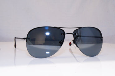 PRADA Mens Mirror Designer Sunglasses Black Aviator SPS 50R 7AX-5LO 18411