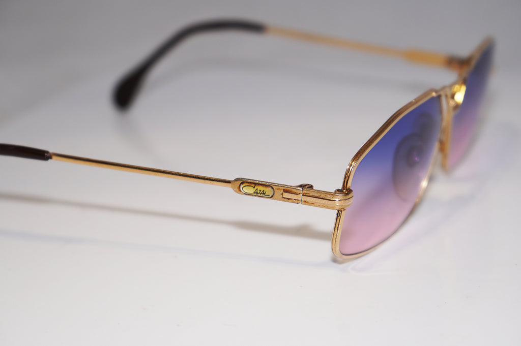 CAZAL 1990 Vintage Mens Designer Sunglasses Gold Rectangle 0 0 15723