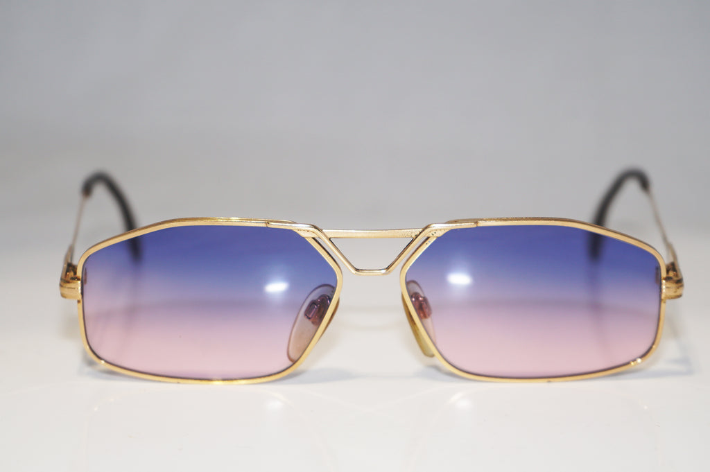 CAZAL 1990 Vintage Mens Designer Sunglasses Gold Rectangle 0 0 15723
