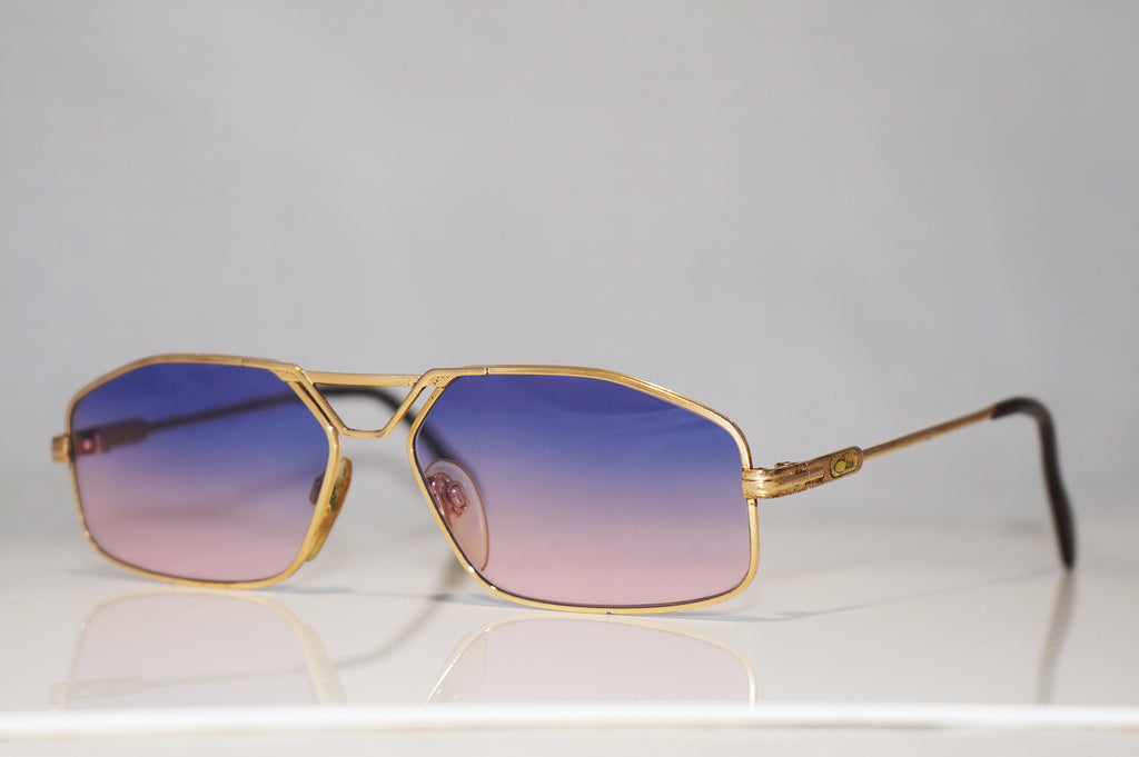 CAZAL 1990 Vintage Mens Designer Sunglasses Gold Rectangle 0 0 15723
