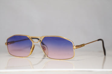 CAZAL 1990 Vintage Mens Designer Sunglasses Gold Rectangle 0 0 15723