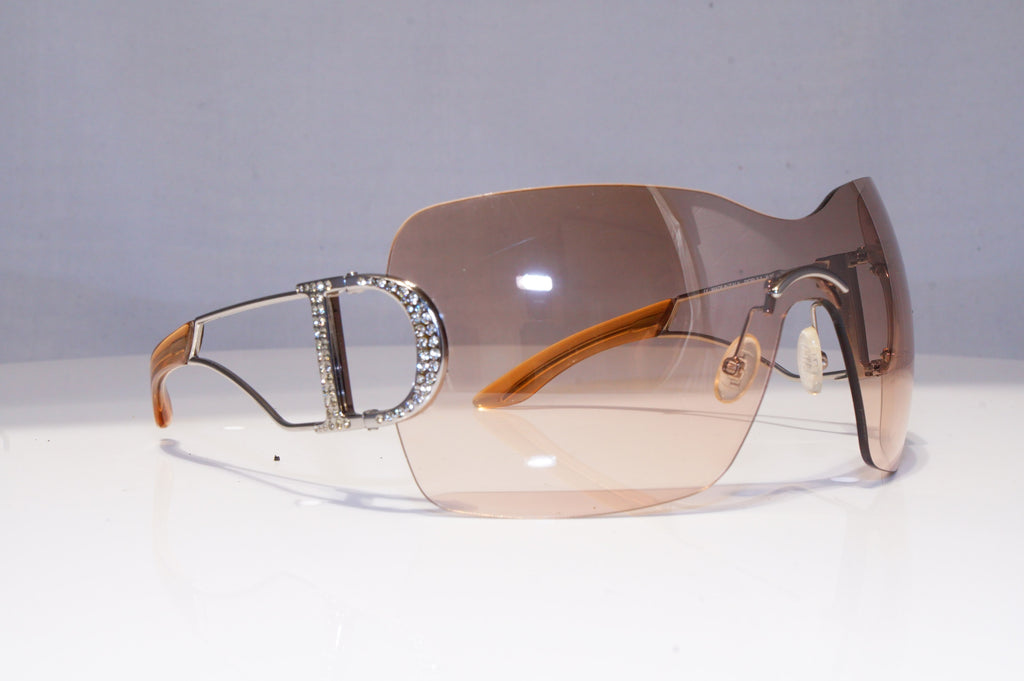 DIOR Womens Diamante Designer Sunglasses Silver Shield DIORLY 1 6L8EL 20132