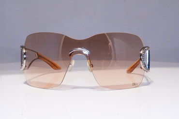 DIOR Womens Diamante Designer Sunglasses Silver Shield DIORLY 1 6L8EL 20132