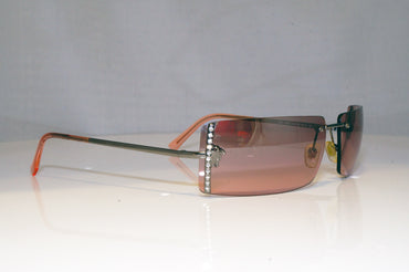 VERSACE Womens Diamante Designer Sunglasses Silver Rectangle N29/H 1001/7E 17336