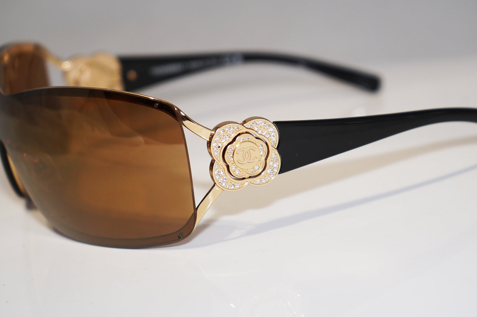 Light Brown Diamanté Sunglasses