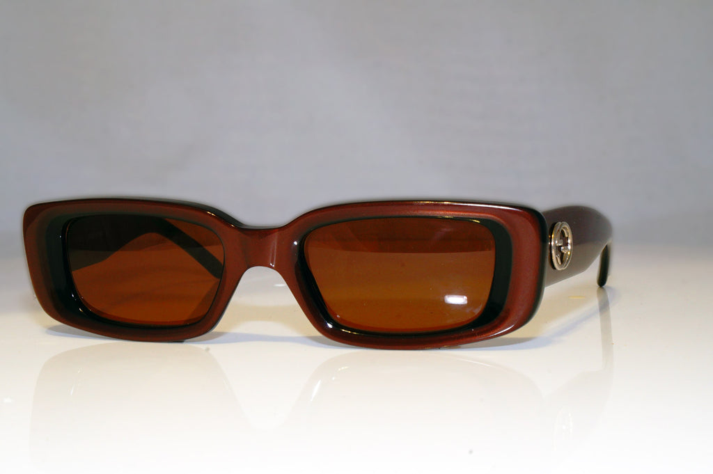 GUCCI Womens Vintage Designer Sunglasses Brown Rectangle GG2409 6BJ 17418