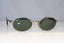 RAY-BAN Mens Vintage 1990 Designer Sunglasses Silver Oval W2187 SLV 19265