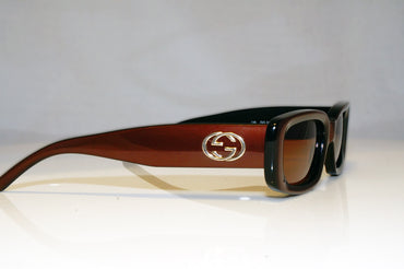 GUCCI Womens Vintage Designer Sunglasses Brown Rectangle GG2409 6BJ 17418