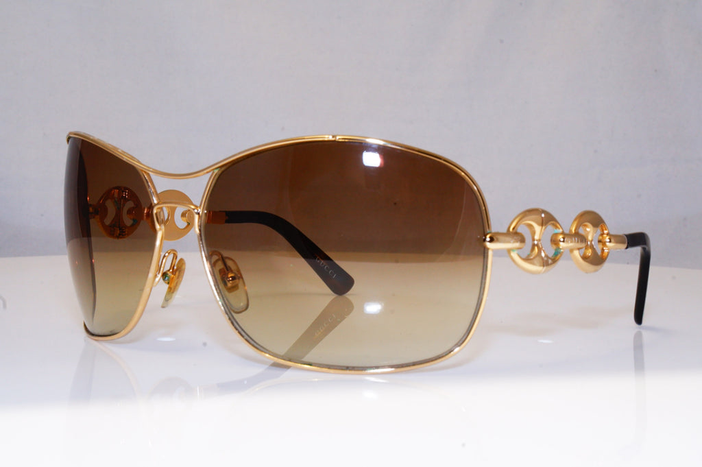 GUCCI Womens Oversized Designer Sunglasses Gold Wrap GG 2775 J5GIS 17919