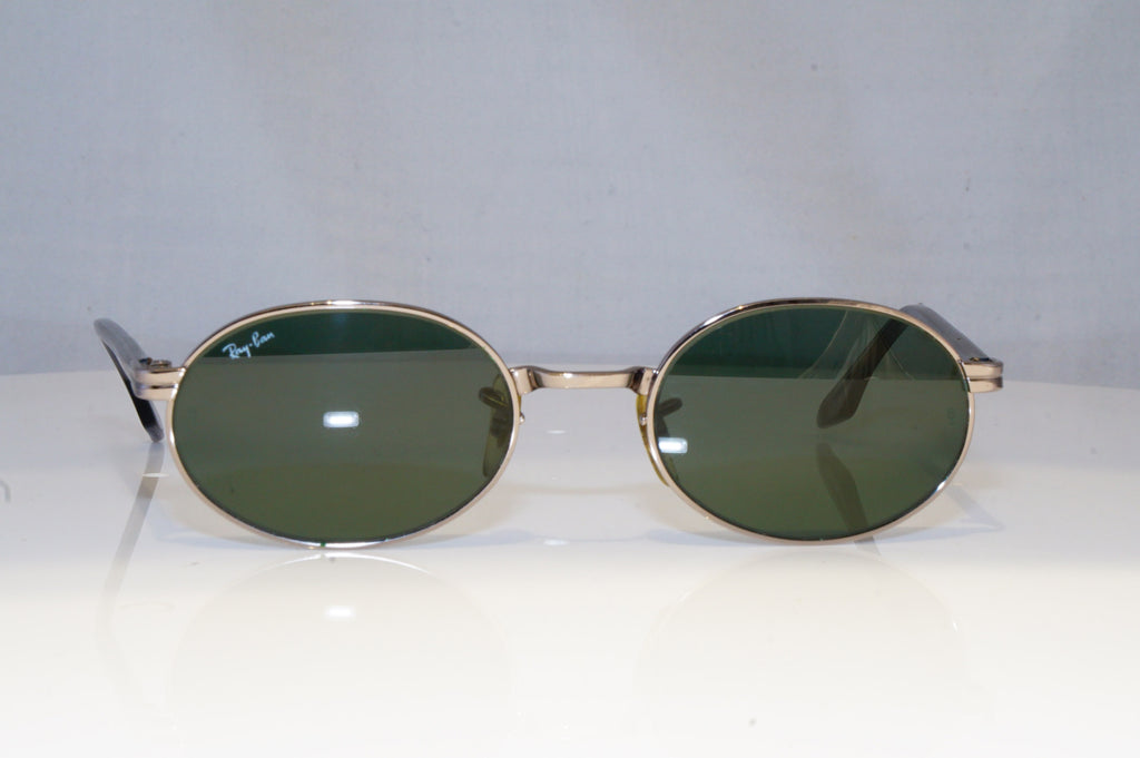 RAY-BAN Mens Vintage 1990 Designer Sunglasses Silver Oval W2187 SLV 18950