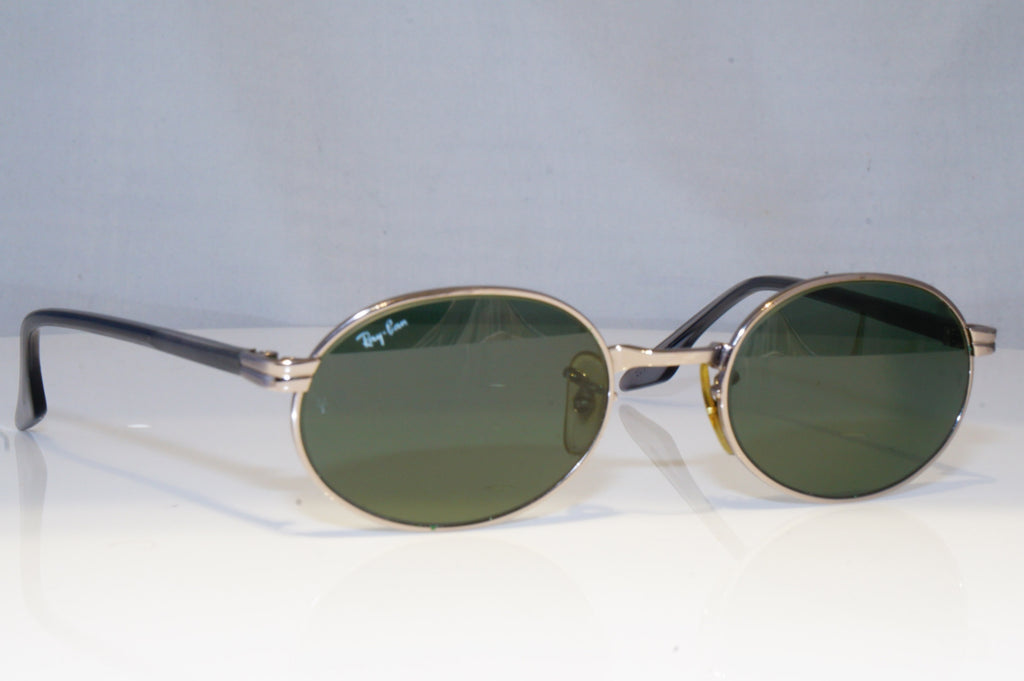 RAY-BAN Mens Vintage 1990 Designer Sunglasses Silver Oval W2187 SLV 18950