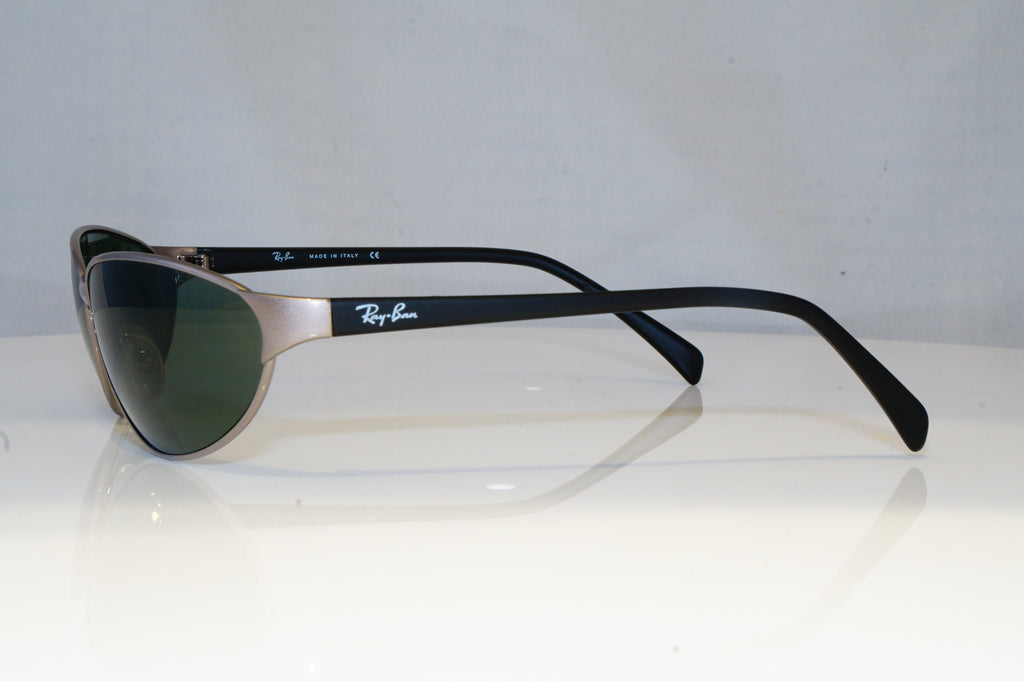 RAY-BAN Mens Vintage Designer Sunglasses Black Wrap FLIGHT RB 3102 W 3061 18945