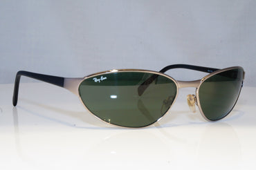 RAY-BAN Mens Vintage Designer Sunglasses Black Wrap FLIGHT RB 3102 W 3061 18945