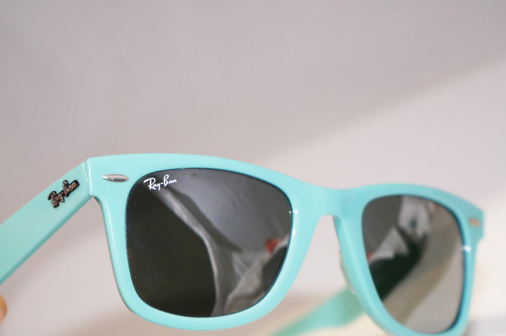 RAY-BAN Mens Unisex Designer Mirror Sunglasses Aqua Wayfarer RB 2140 96240 14629