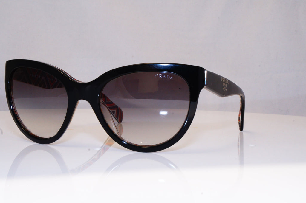 PRADA Womens Designer Sunglasses Black Cat Eye SPR 05P MAS-OA7 18440