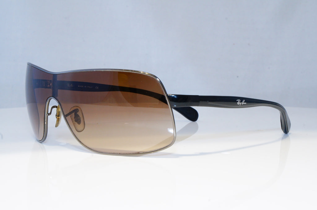 RAY-BAN Mens Designer Sunglasses Silver Shield RB 3244 004/13 20476