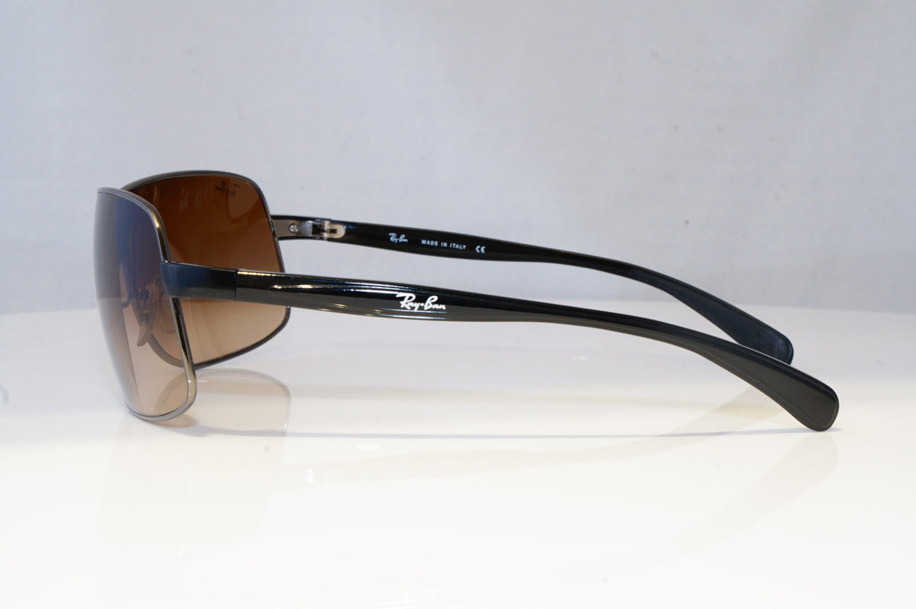 RAY-BAN Mens Designer Sunglasses Silver Shield RB 3244 004/13 20476