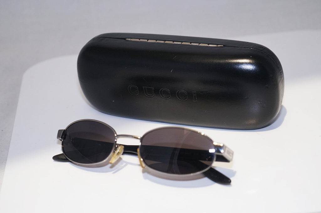 GUCCI 1990 Vintage Mens Designer Sunglasses Silver Rectangle GG 1640 E4W 14598