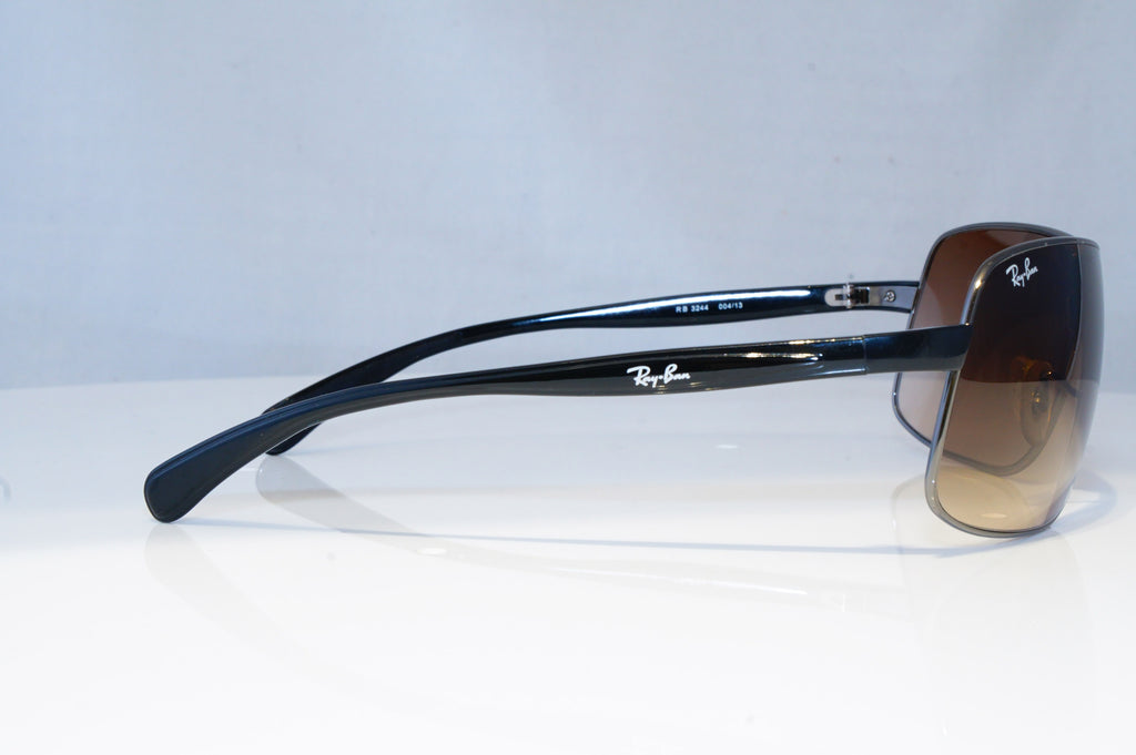 RAY-BAN Mens Designer Sunglasses Silver Shield RB 3244 004/13 20476
