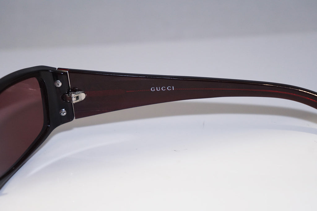 GUCCI 1990 Vintage Mens Designer Sunglasses Burgundy Rectangle GG 2523 AD8 14587