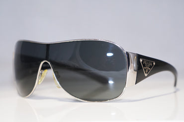 PRADA Mens Unisex Designer Sunglasses Black Shield SPR 57L 1BC-1A1 15838