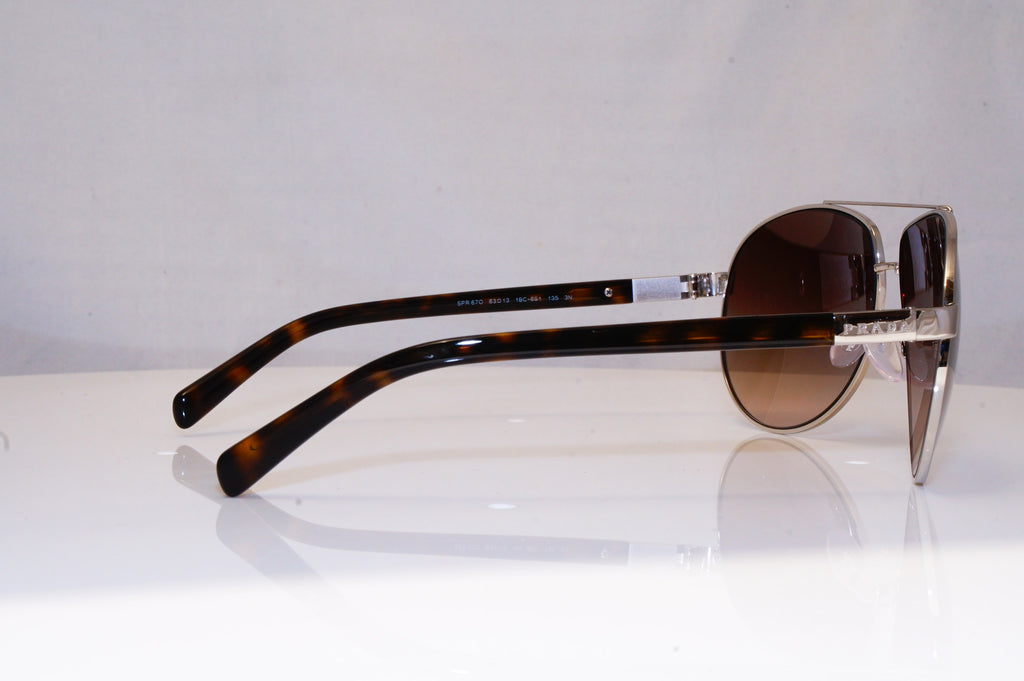 PRADA Mens Designer Sunglasses Brown Aviator SPR 670 1BC-6S1 18339